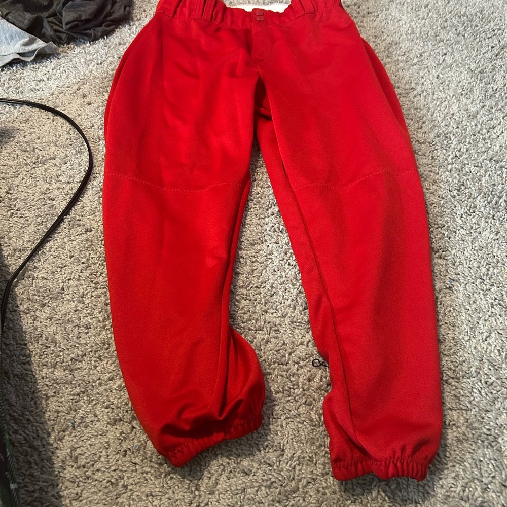 Women's Red Softball Pants